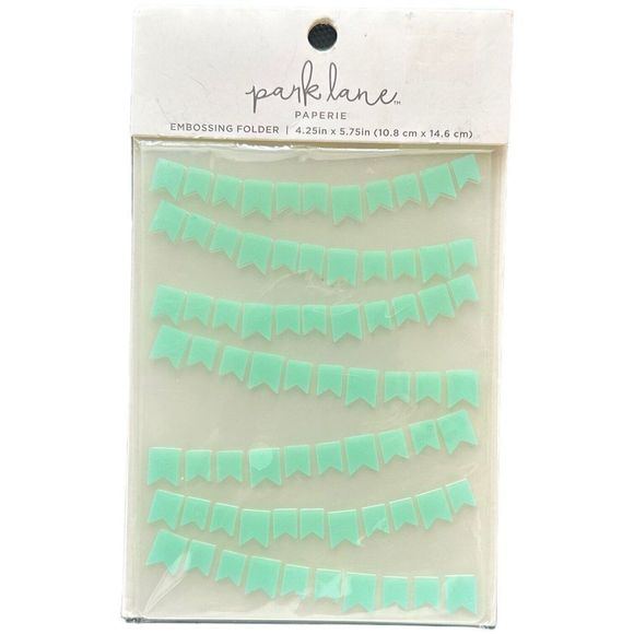 Park Lane Paperie Pennants Banner Embossing‎ Folder Paper Crafts Journaling NIP - Picture 1 of 2